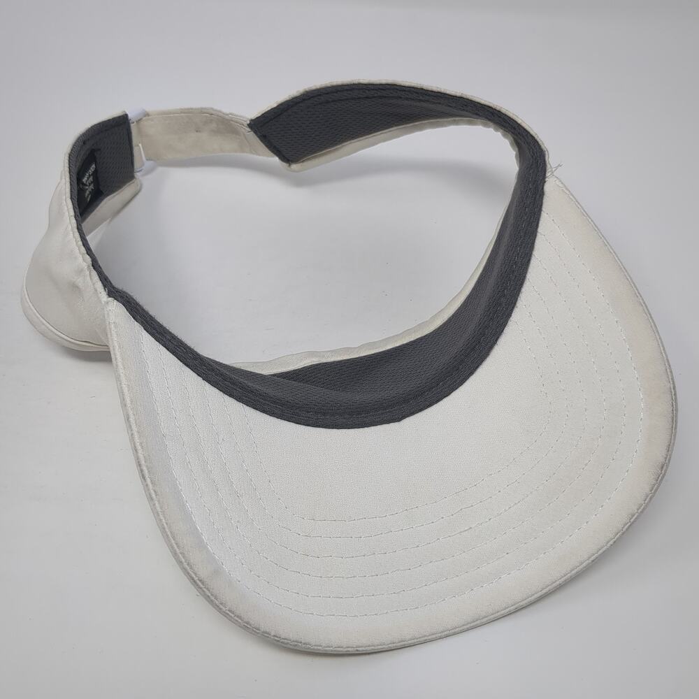 Under Armour Golf Strapback Visor Hat Solid White… - image 6